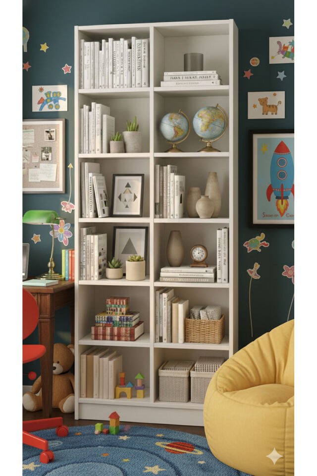 DMZ Home 12 Raflı Kitaplık, Tamamı MDF