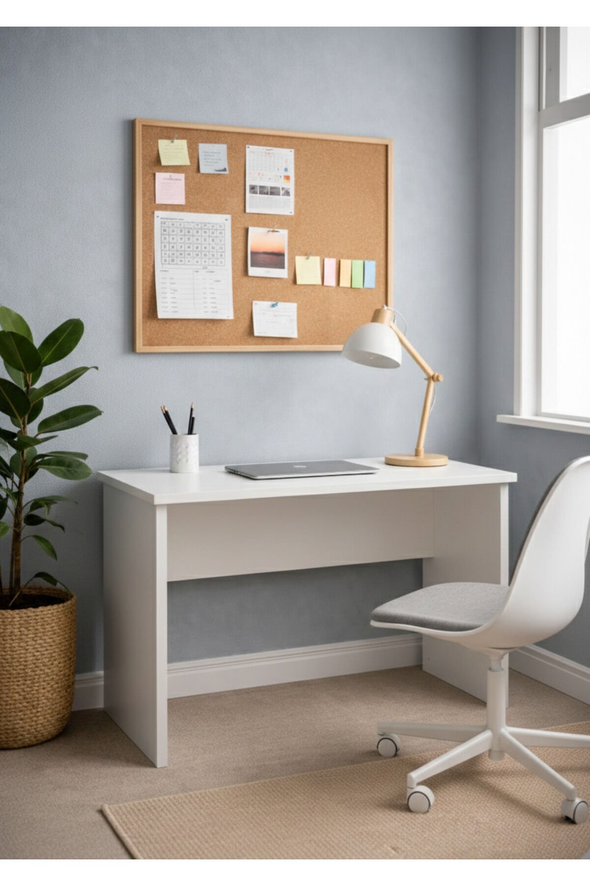 Modern Çalışma Masası 120X60 cm | Mdf Ofis & Ders Masası | Ergonomik 75 cm Yükseklik